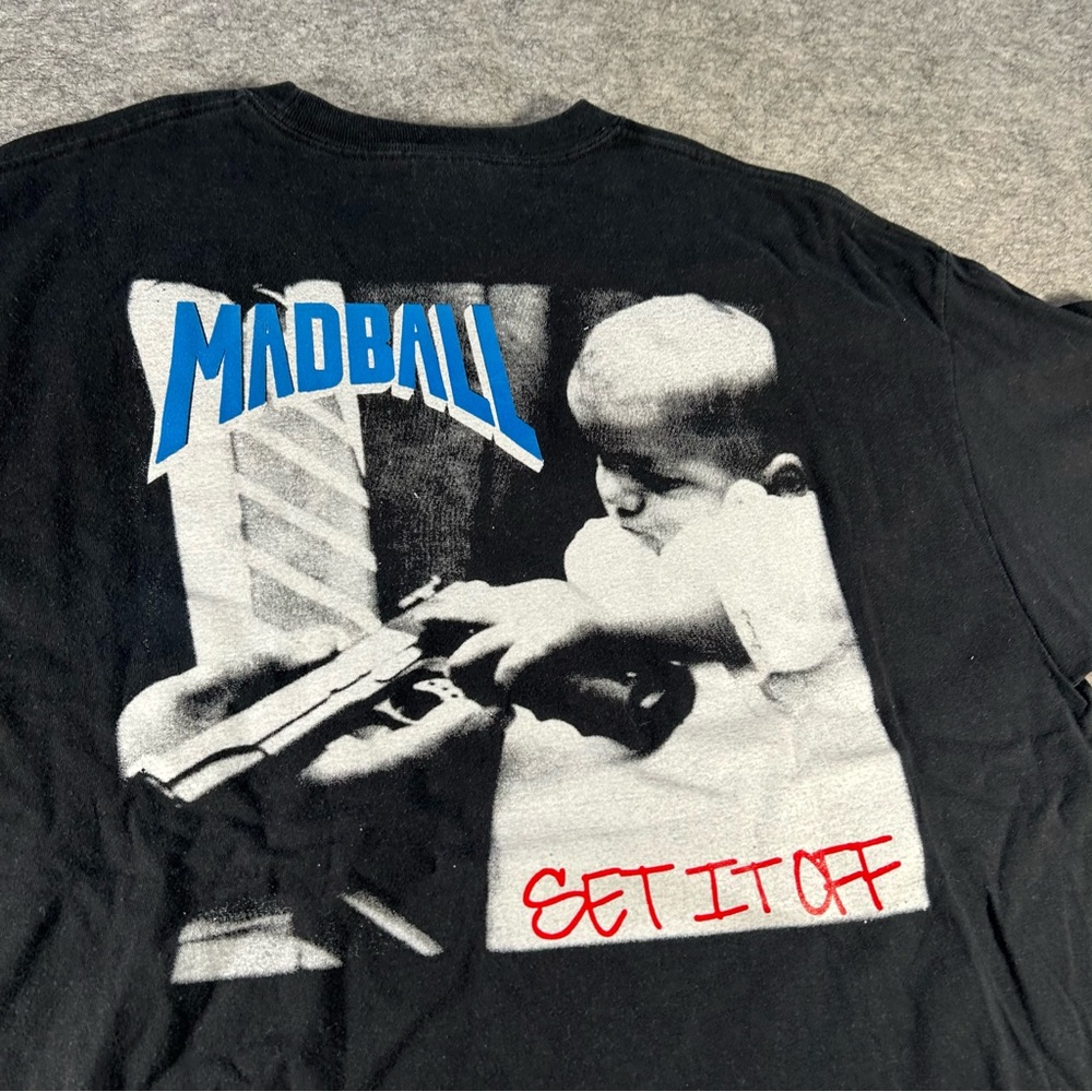 Vintage Madball Shirt Mens XL Black 90s Set It Off Hardcore Metal Album Rare HXC - Picture 6 of 7